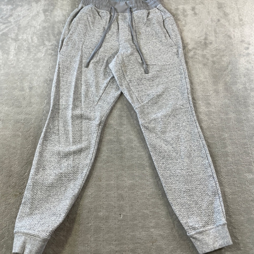 Lululemon At Ease Jogger Pants Mens XS Heathered Grey Light Preppy Running